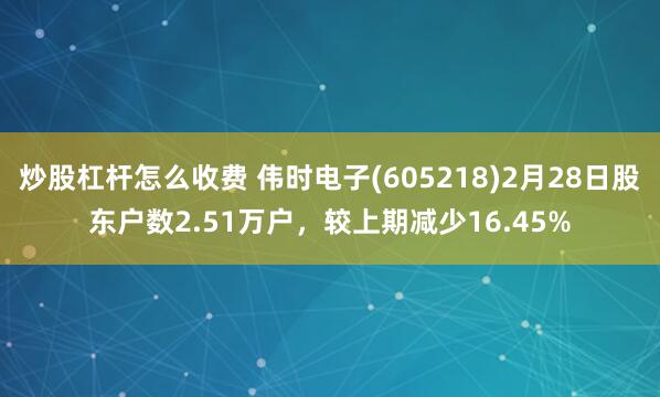 炒股杠杆怎么收费 伟时电子(605218)2月28日股东户数2.51万户，较上期减少16.45%