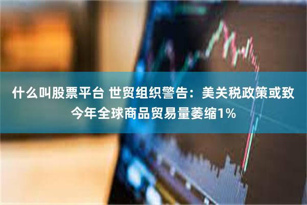 什么叫股票平台 世贸组织警告：美关税政策或致今年全球商品贸易量萎缩1%